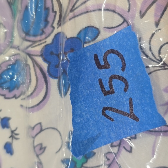 Talbots Square Neck Short Puff Sleeve Songbird Floral Print Shirt Size Small - Picture 10 of 10